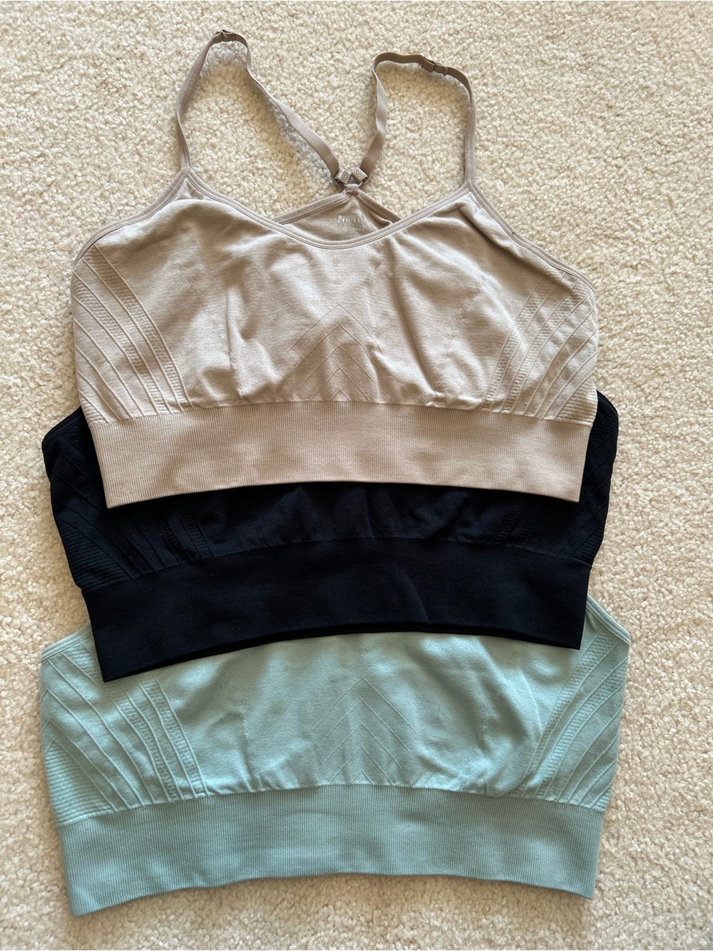 Bundle of 3 Pro-fit Activewear Seamless Bralettes Sz XL - Picture 2 of 3